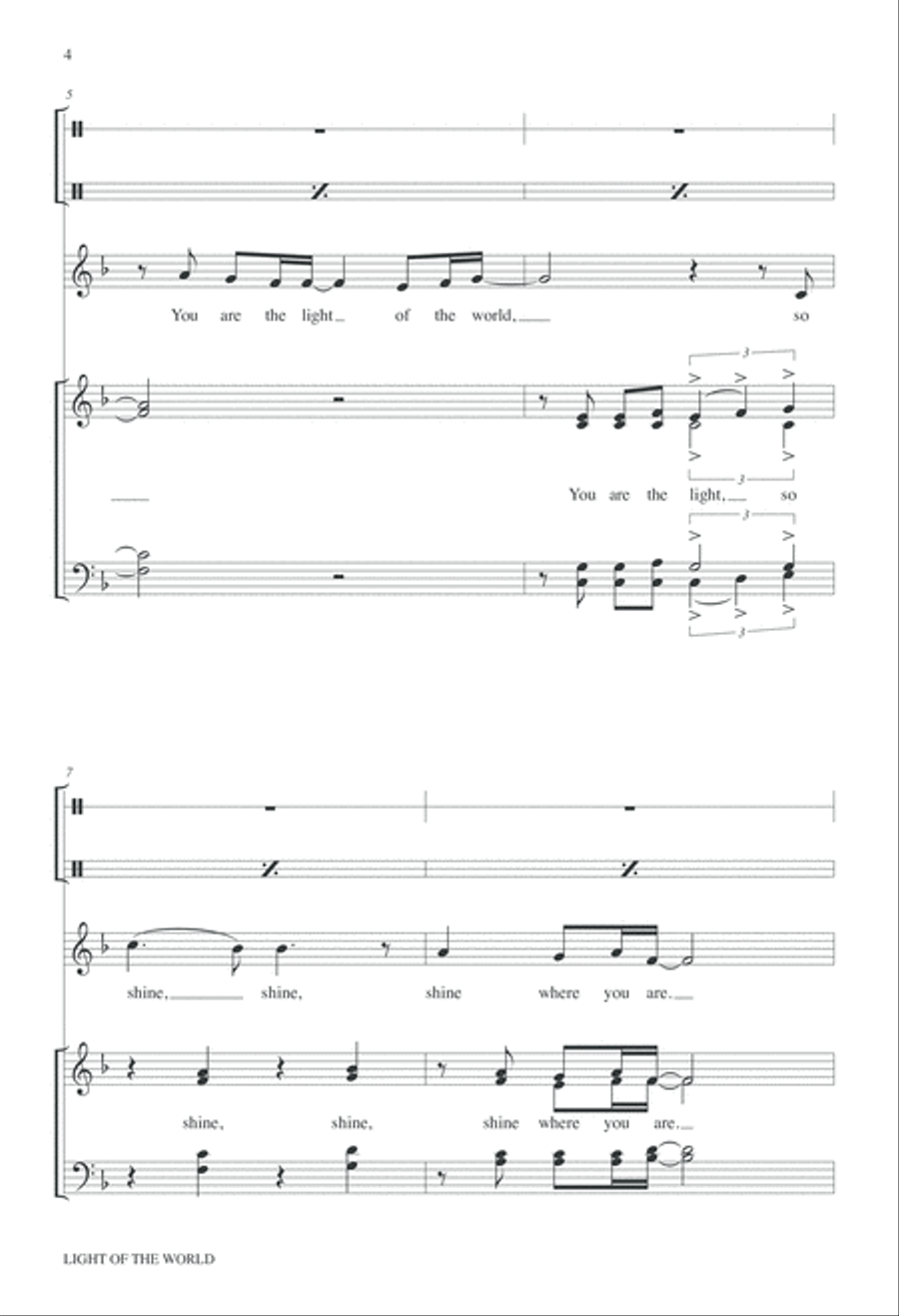 Light of the World 4-Part scores gallery preview page 4