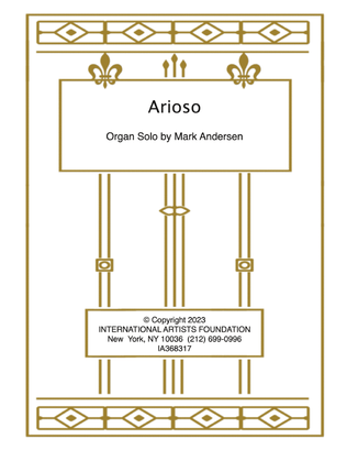 Book cover for Arioso for organ by Mark Andersen