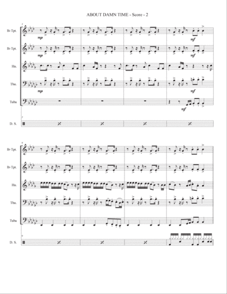About Damn Time Small Ensemble scores gallery preview page 4