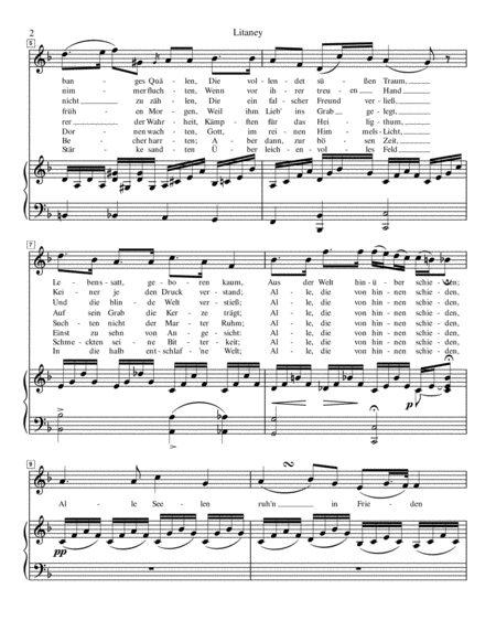 Schubert - Litanei auf das fest Allerseelen - High Voice in F