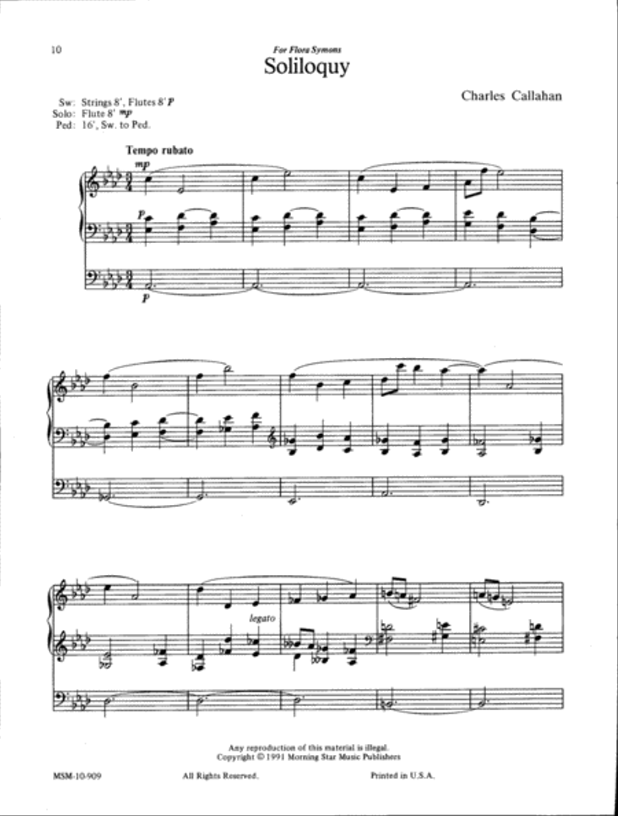 Four Lyrical Pieces for Organ Organ Solo scores gallery preview page 6