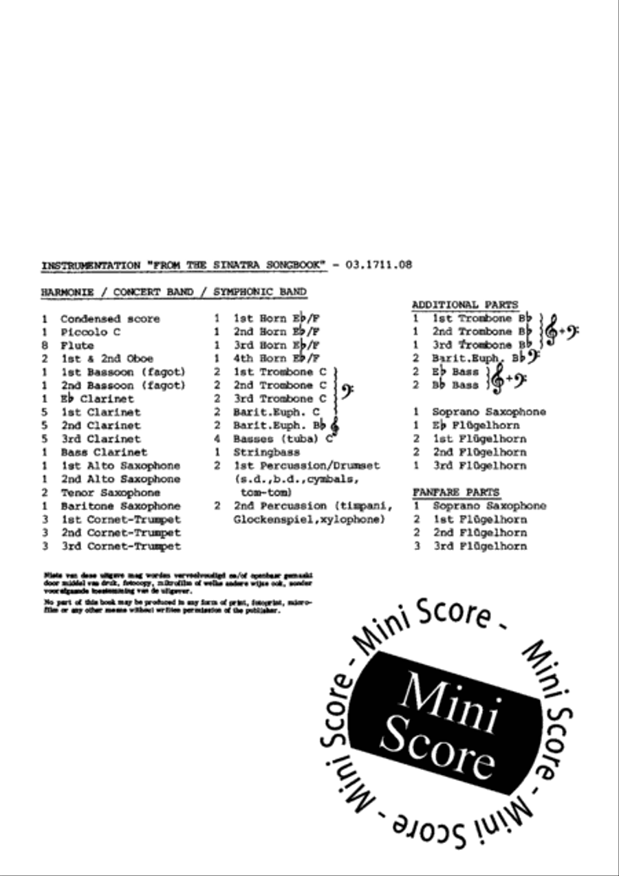 From the Sinatra Song Book Concert Band scores gallery preview page 4