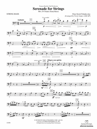 Serenade for Strings Mvt. IV Finale (Tema Ruso): String Bass