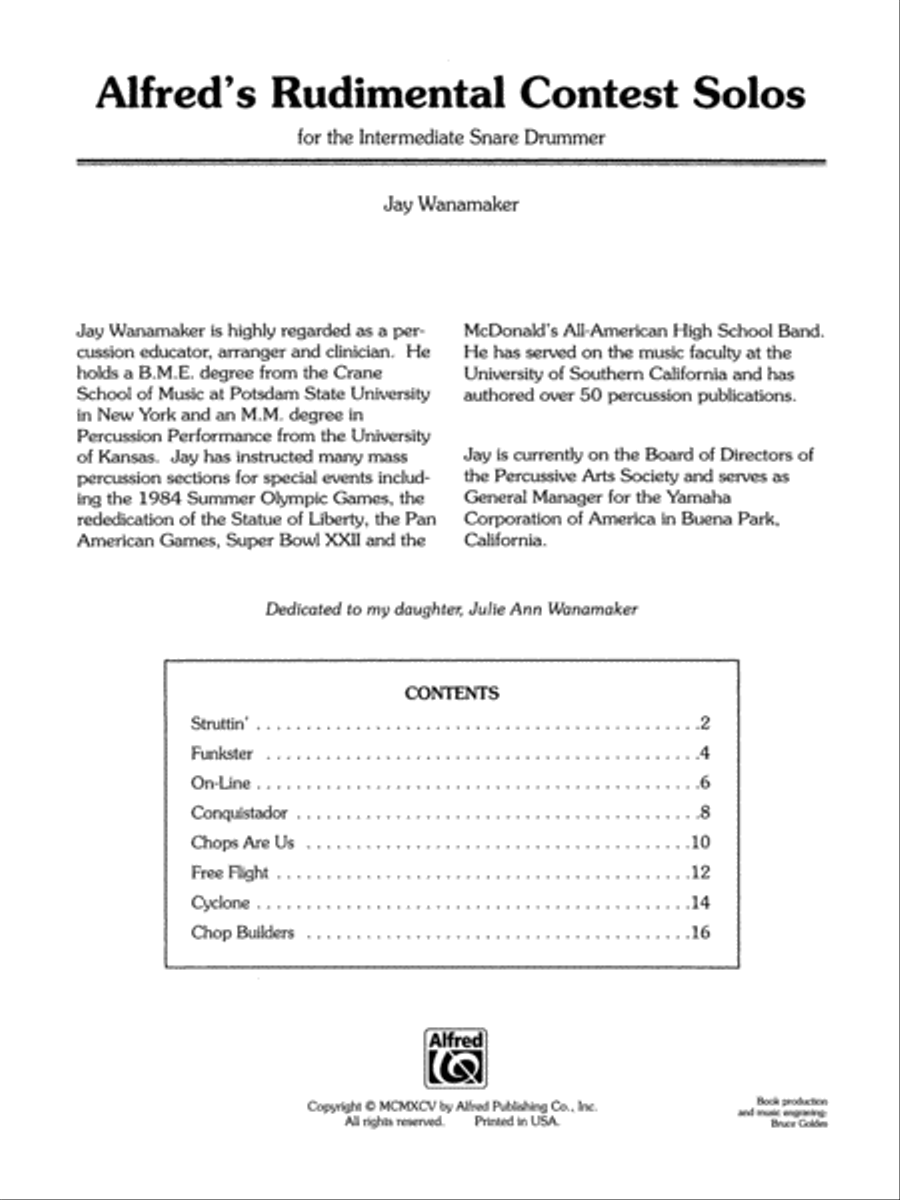 Alfred's Rudimental Contest Solos Percussion scores gallery preview page 5