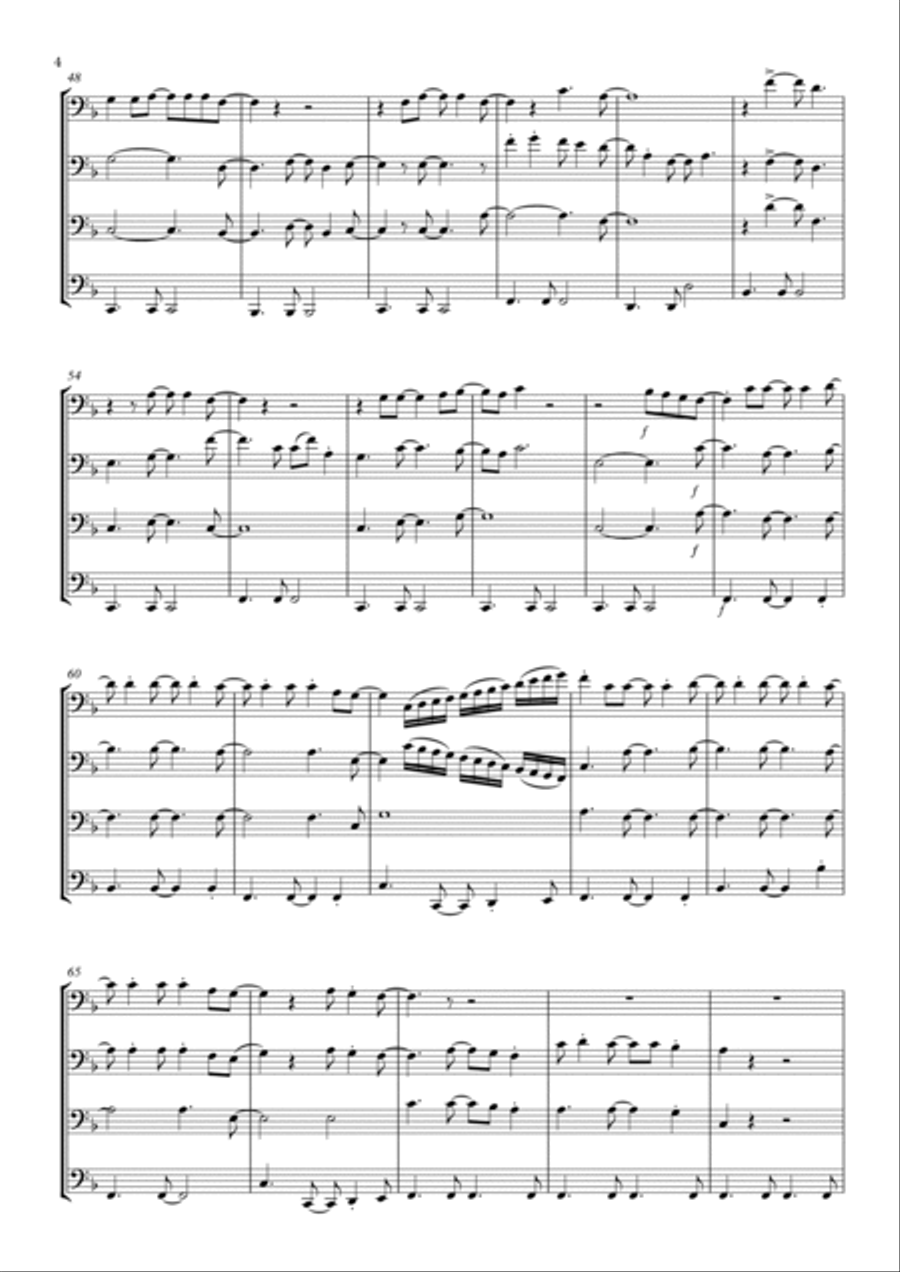 Brown Eyed Girl Woodwind Quartet scores gallery preview page 4