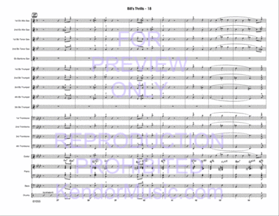 Bill's Thrills Jazz Ensemble scores gallery preview page 19