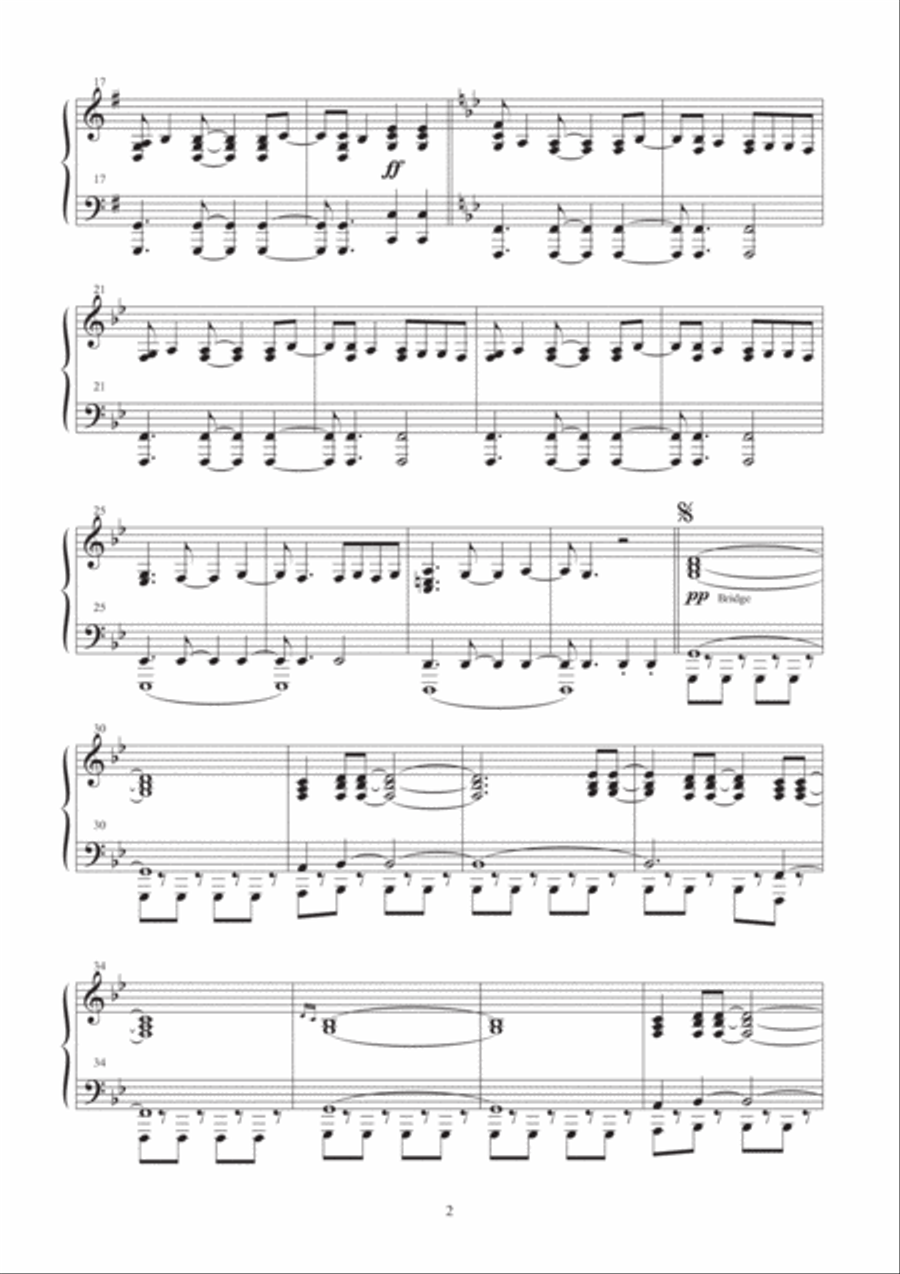 Rosanna Piano Solo scores gallery preview page 2
