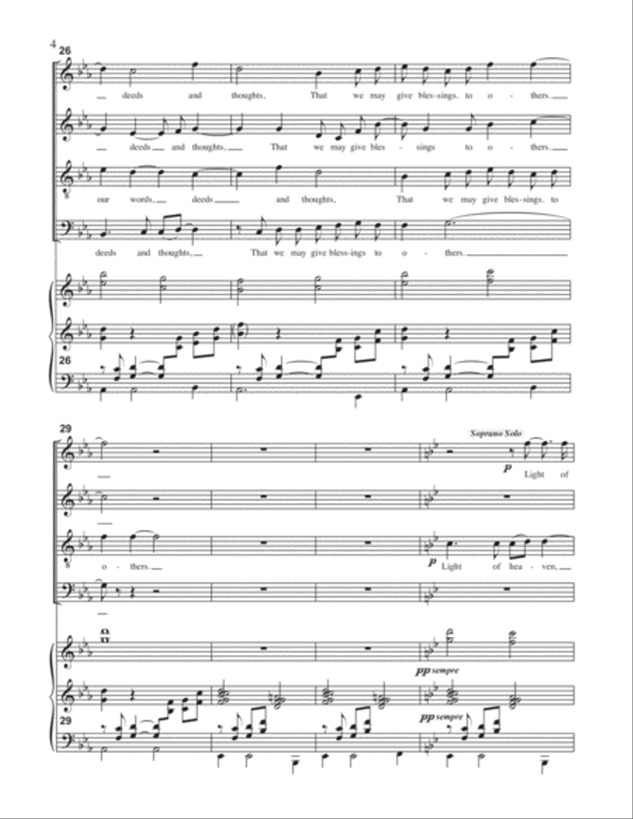 Light of Heaven Light of Heaven 4-Part scores gallery preview page 5