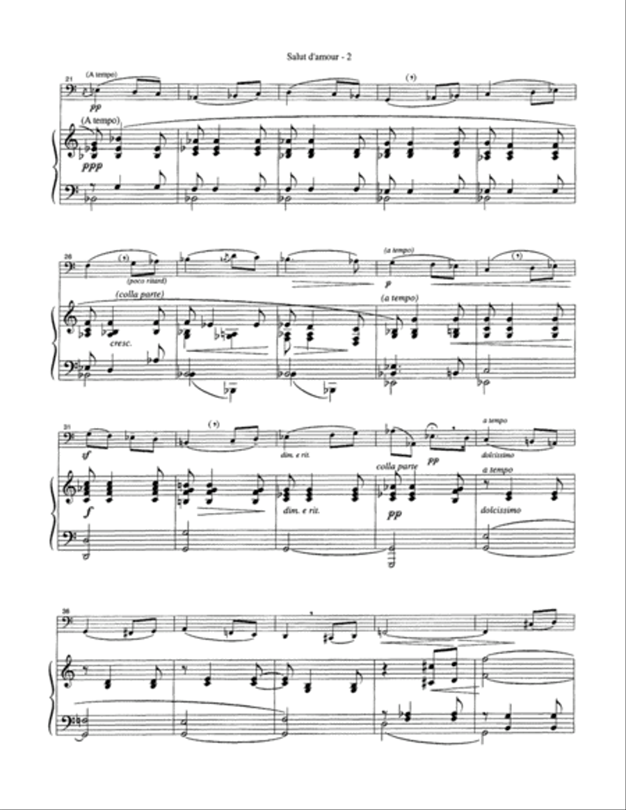 Salut d'Amour Tuba scores gallery preview page 4