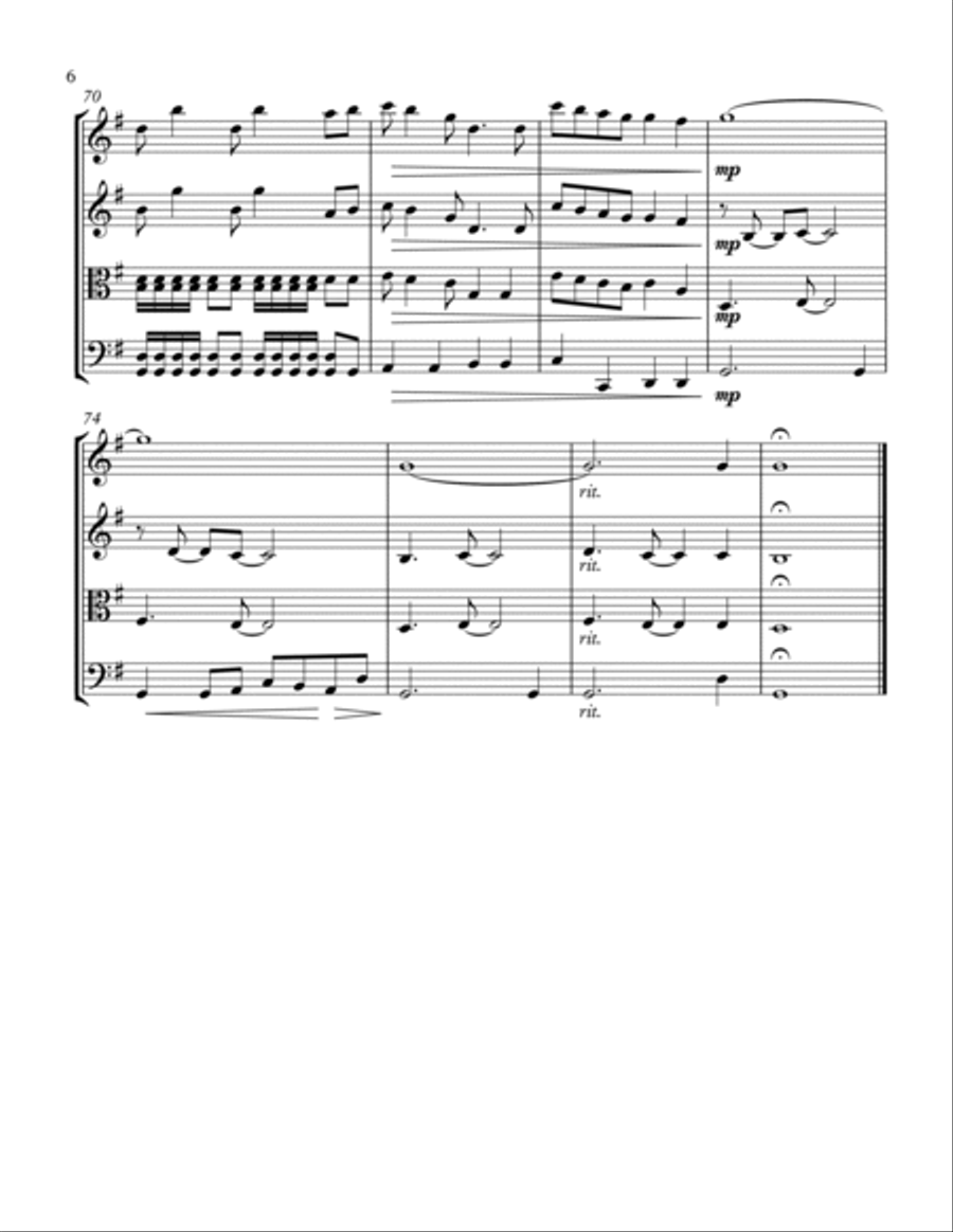 Silent Burning Silent Burning String Quartet scores gallery preview page 6