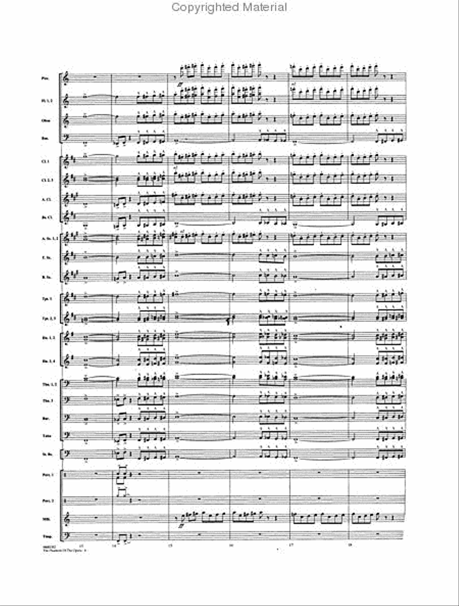The Phantom of the Opera (Soundtrack Highlights) Concert Band scores gallery preview page 3