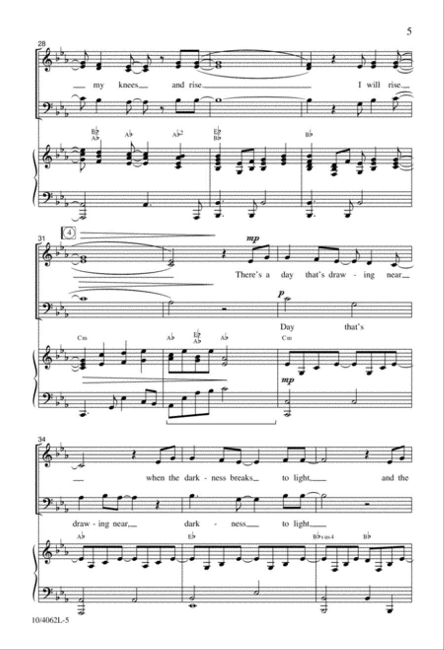 I Will Rise 4-Part scores gallery preview page 5
