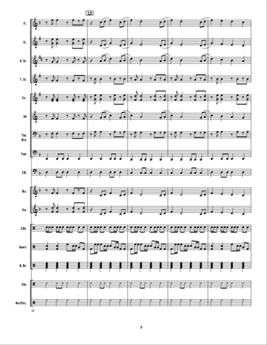 Can't Hold Us Marching Band scores gallery preview page 3