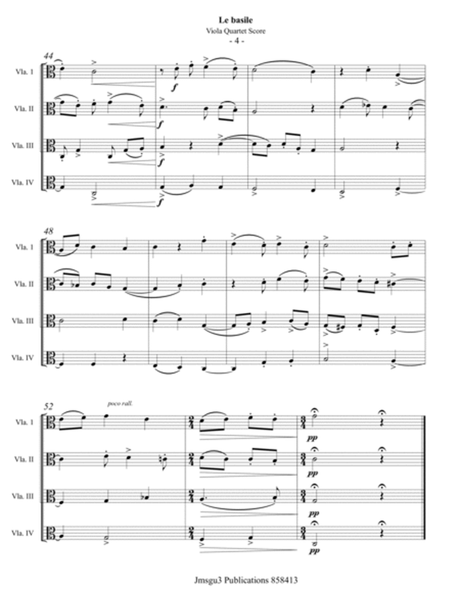 Solage: Le basile for Viola Quartet image number null