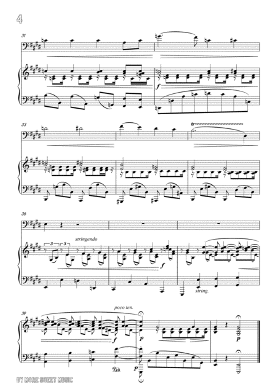 Brahms-Meine Liebe ist grün,for Cello and Piano Voice scores gallery preview page 6