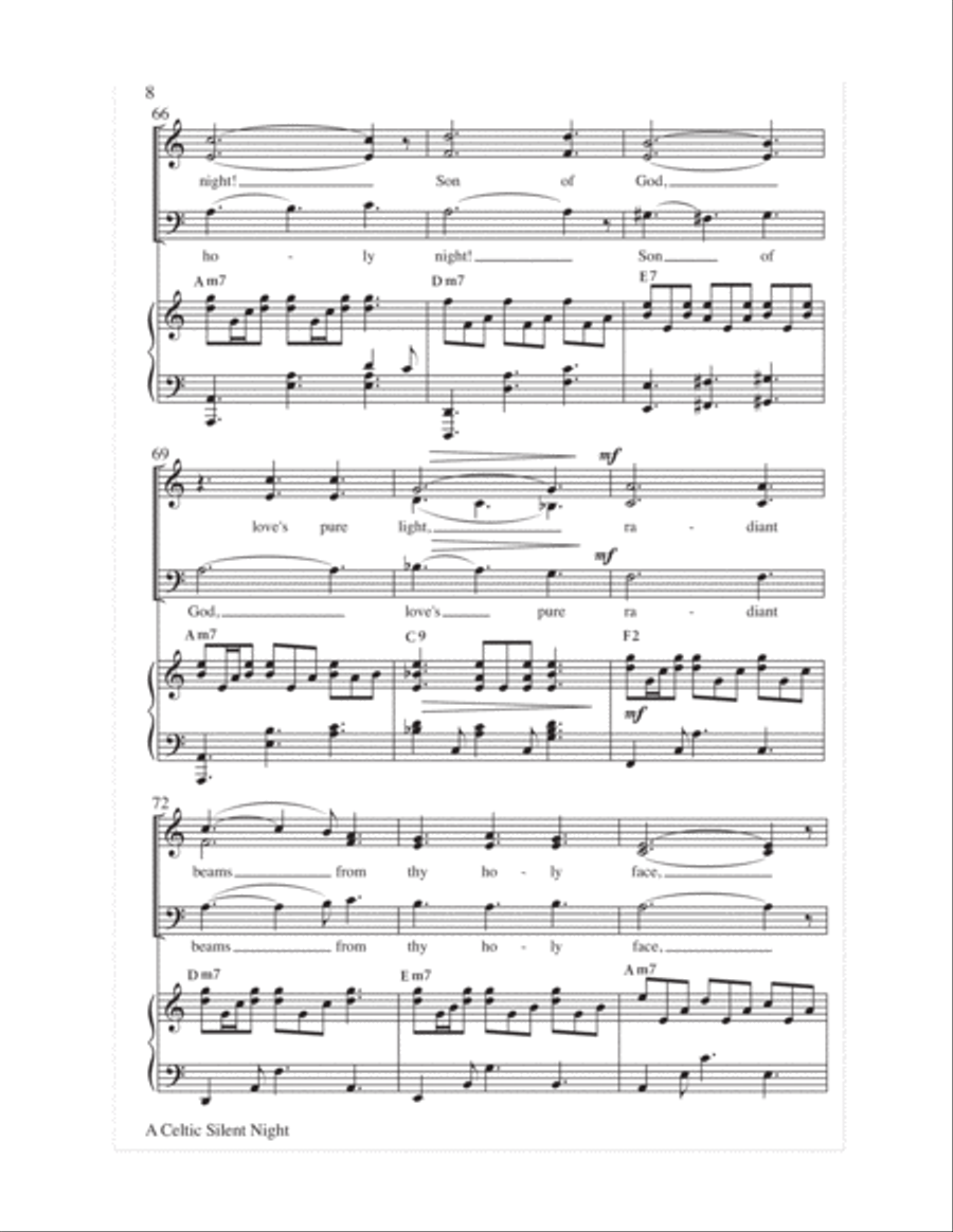 A Celtic Silent Night 3-Part scores gallery preview page 9