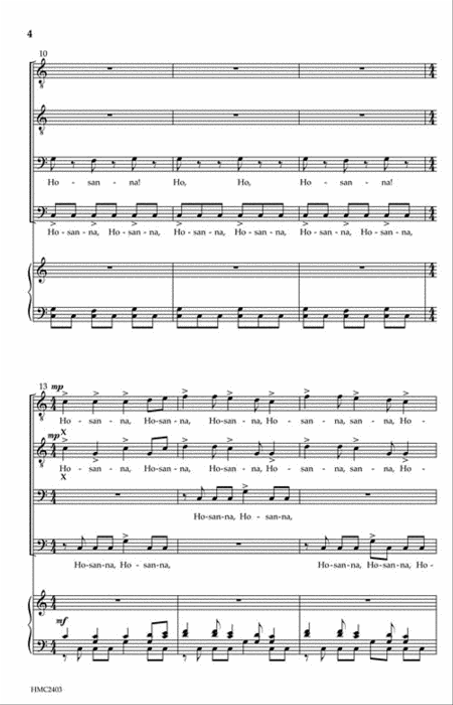 Hosanna Hosanna TTBB scores gallery preview page 3