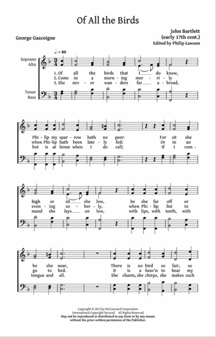 The Birds and the Bees A Cappella scores gallery preview page 2