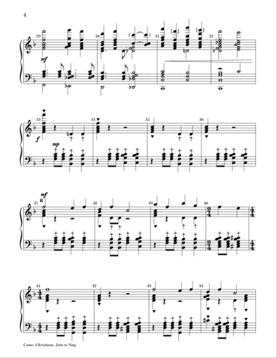 Come, Christians, Join to Sing 5-Octaves scores gallery preview page 4