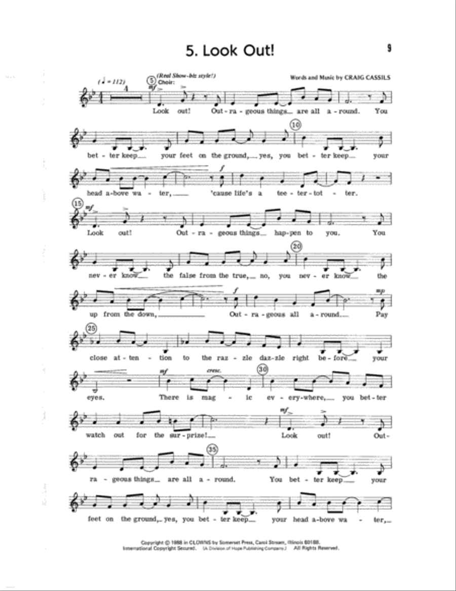 Clowns Clowns Choir scores gallery preview page 11