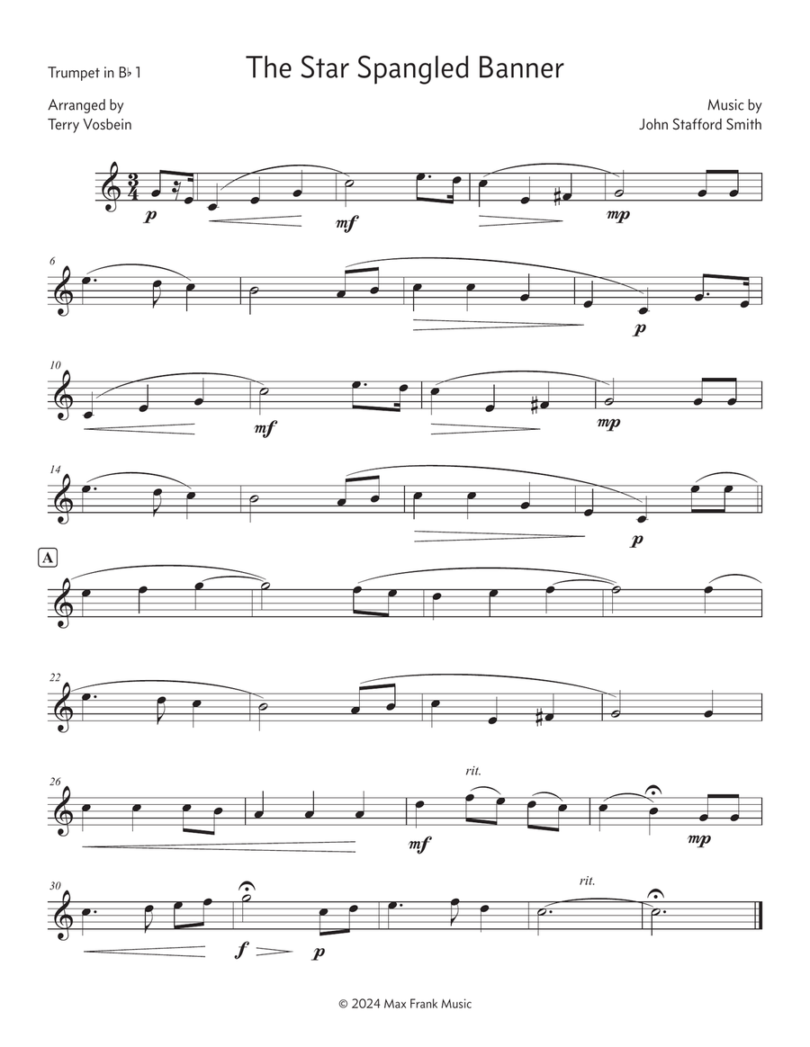 The Star Spangled Banner Brass Quintet scores gallery preview page 4