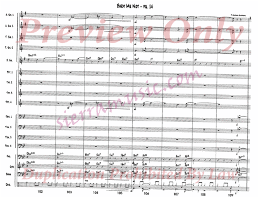 Bary Me Not Big Band scores gallery preview page 15
