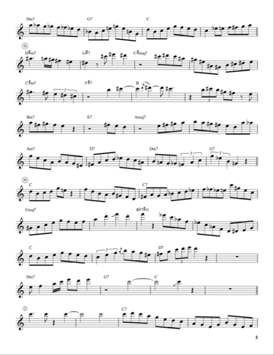 Cherokee (Indian Love Song) Tenor Saxophone scores gallery preview page 3