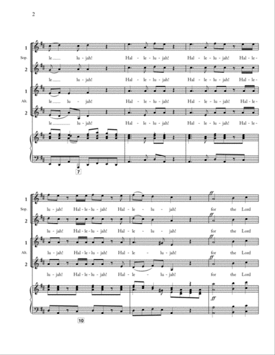 Hallelujah Chorus from Messiah for Women's Chorus SSA scores gallery preview page 2