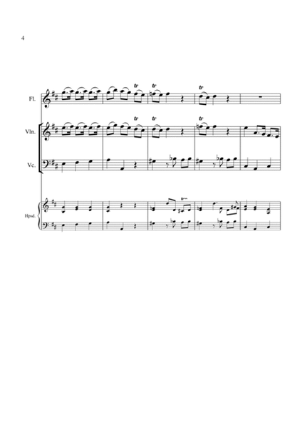 Trio Sonata for Flute, Violin, and Continuo image number null