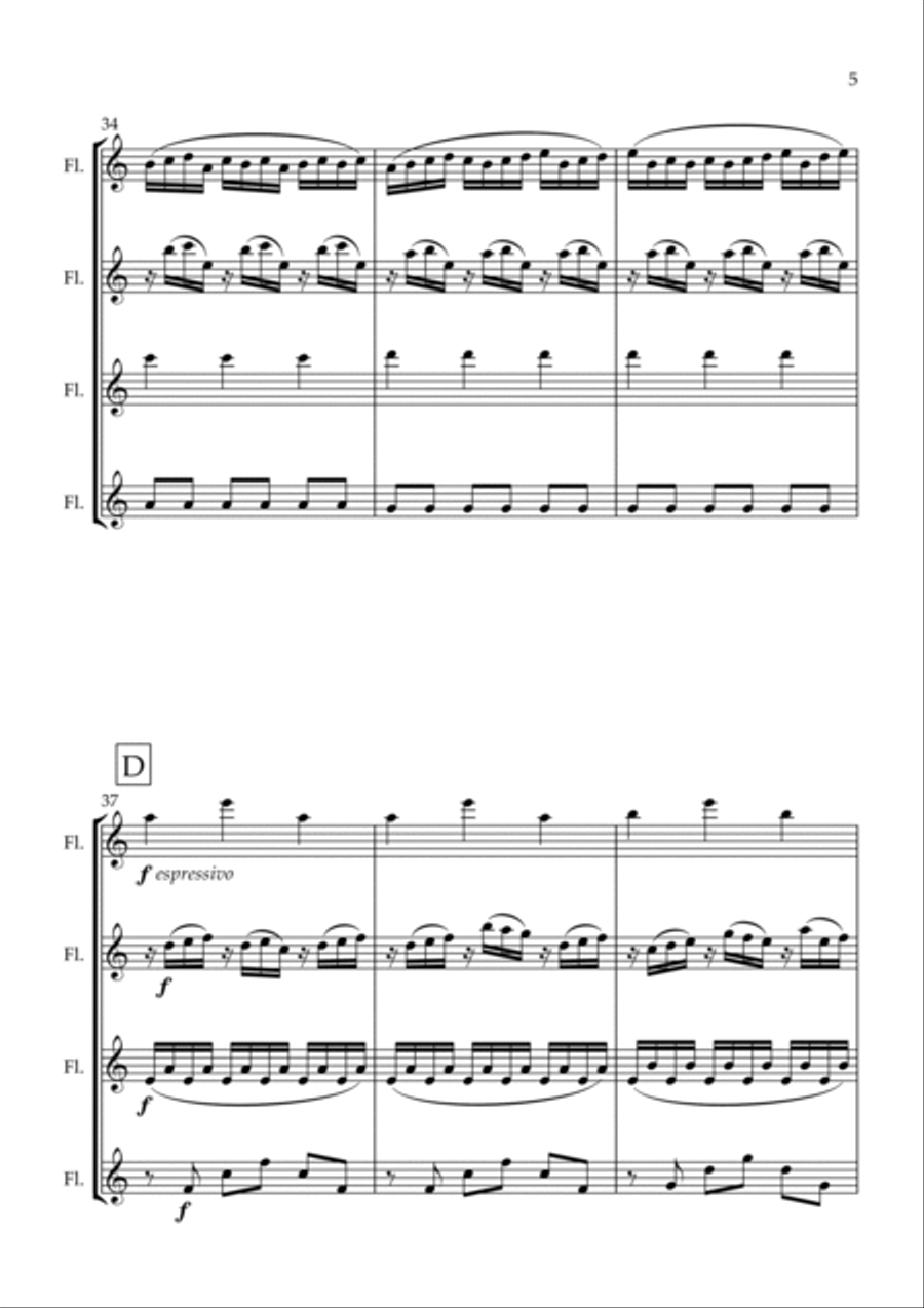 Cornfield Chase Cornfield Chase Woodwind Ensemble scores gallery preview page 5