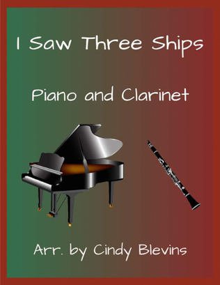 Book cover for I Saw Three Ships, for Piano and Clarinet