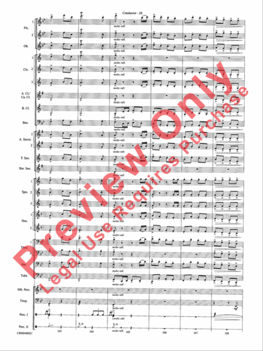 The Dam Busters Concert March Concert Band scores gallery preview page 31