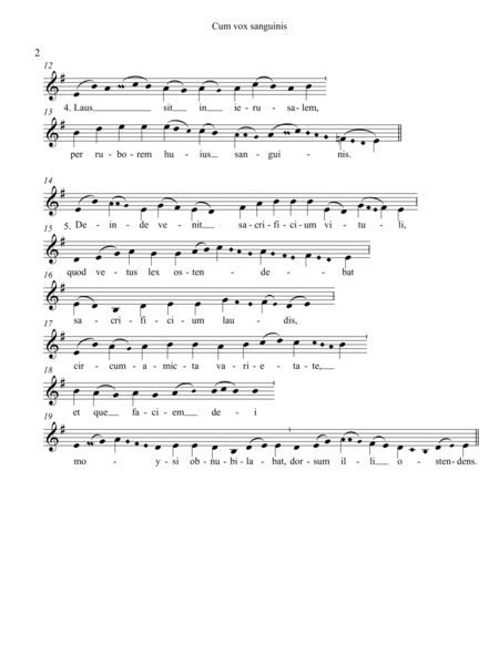 Hymn: Cum vox sanguinis, from the Anonymous 4 album "11,000 Virgins" - Score Only