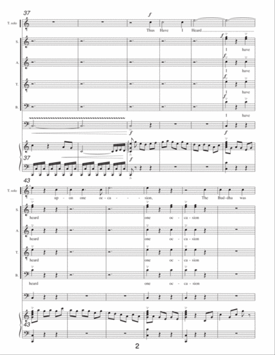 FLOWER of the DHARMA: A Cantata for Chorus SATB, Piano and Percussion 4-Part scores gallery preview page 5