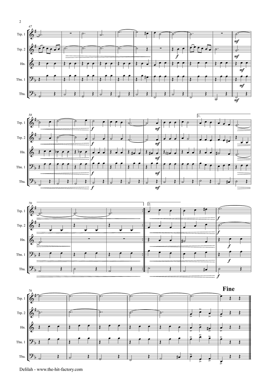 Delilah Brass Ensemble scores gallery preview page 3