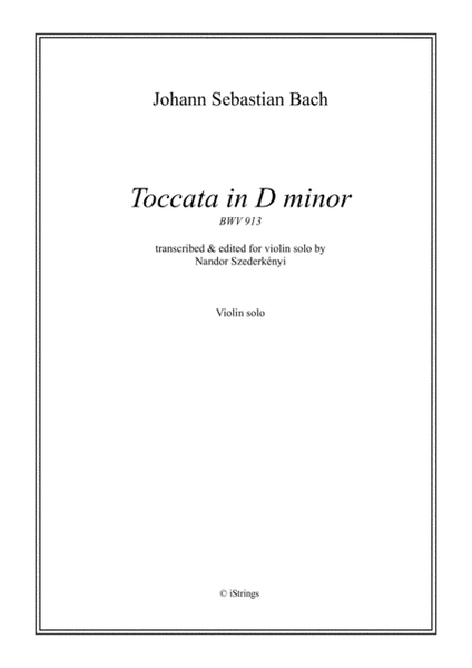 Toccata D minor for solo violin BWV 913