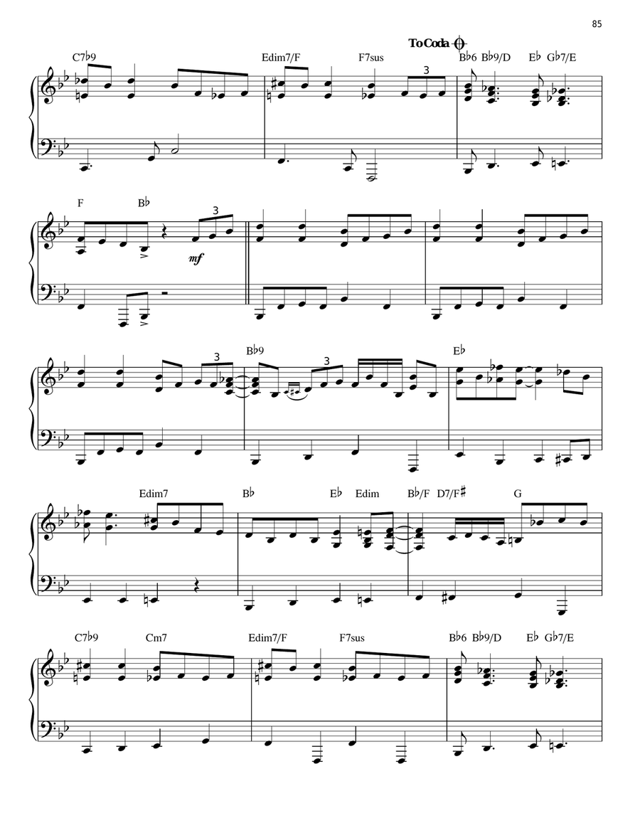 The Swingin' Shepherd Blues (arr. Brent Edstrom) Piano Solo scores gallery preview page 2