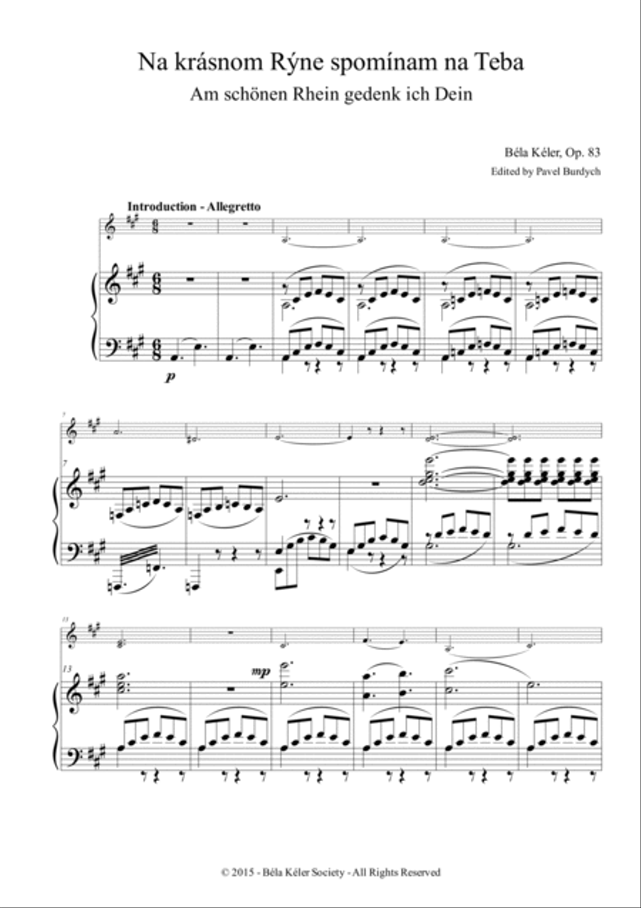 Am schönen Rhein gedenk ich dein, Waltz for Violin and Piano, Op. 83 Violin Solo scores gallery preview page 4