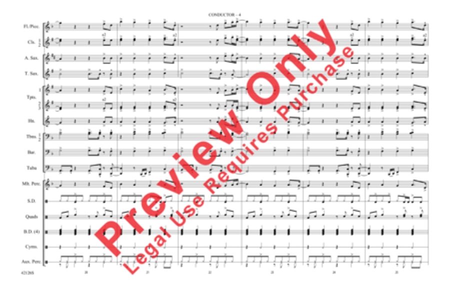 Treasure Treasure Marching Band scores gallery preview page 5