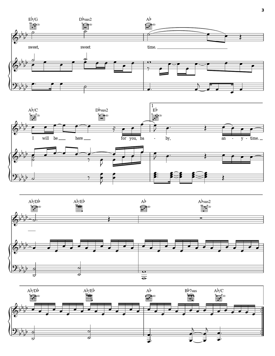 Take Your Sweet Time Piano, Vocal, Guitar scores gallery preview page 3