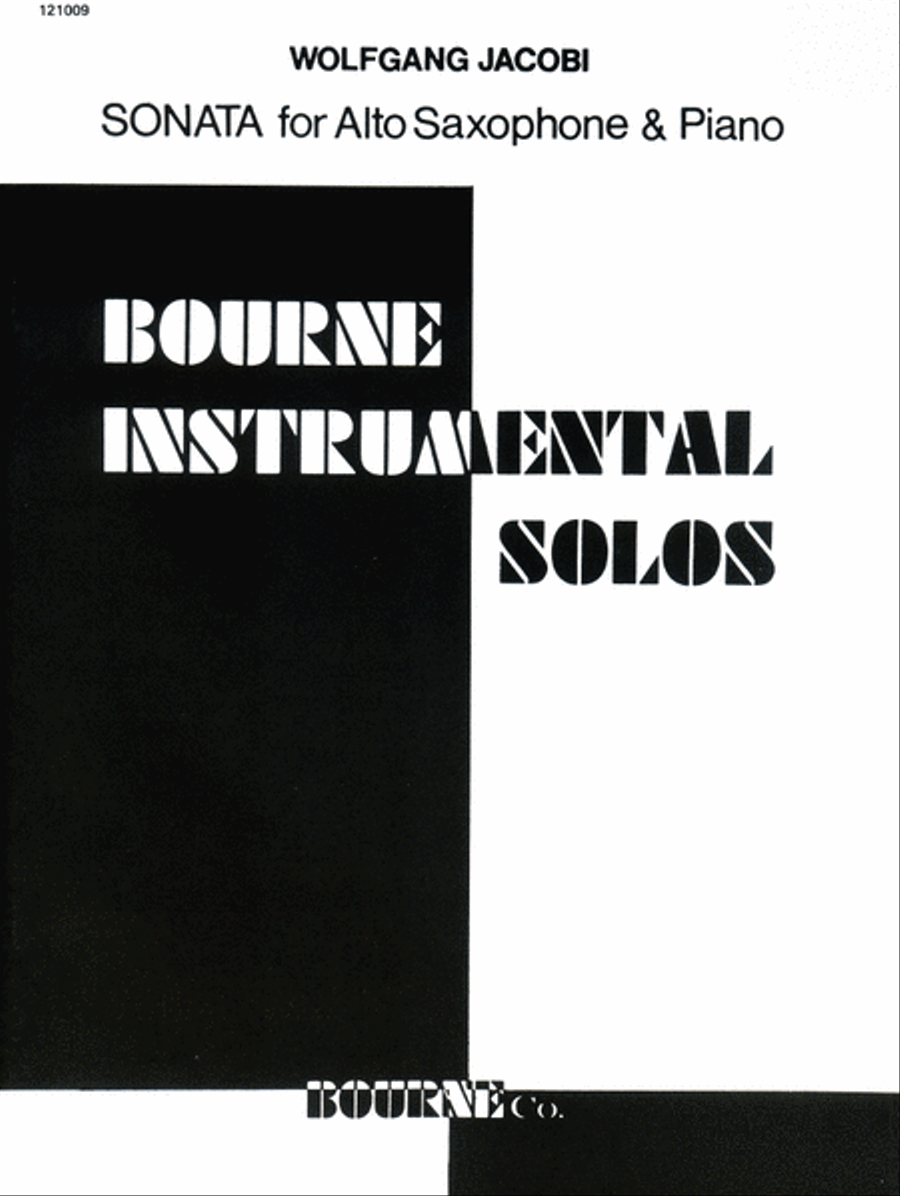 Sonata For Alto Saxophone Alto Saxophone scores gallery preview page 1