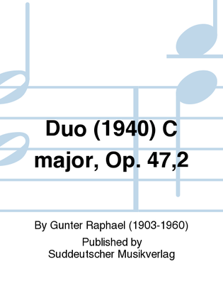 Book cover for Duo (1940) C major, Op. 47,2
