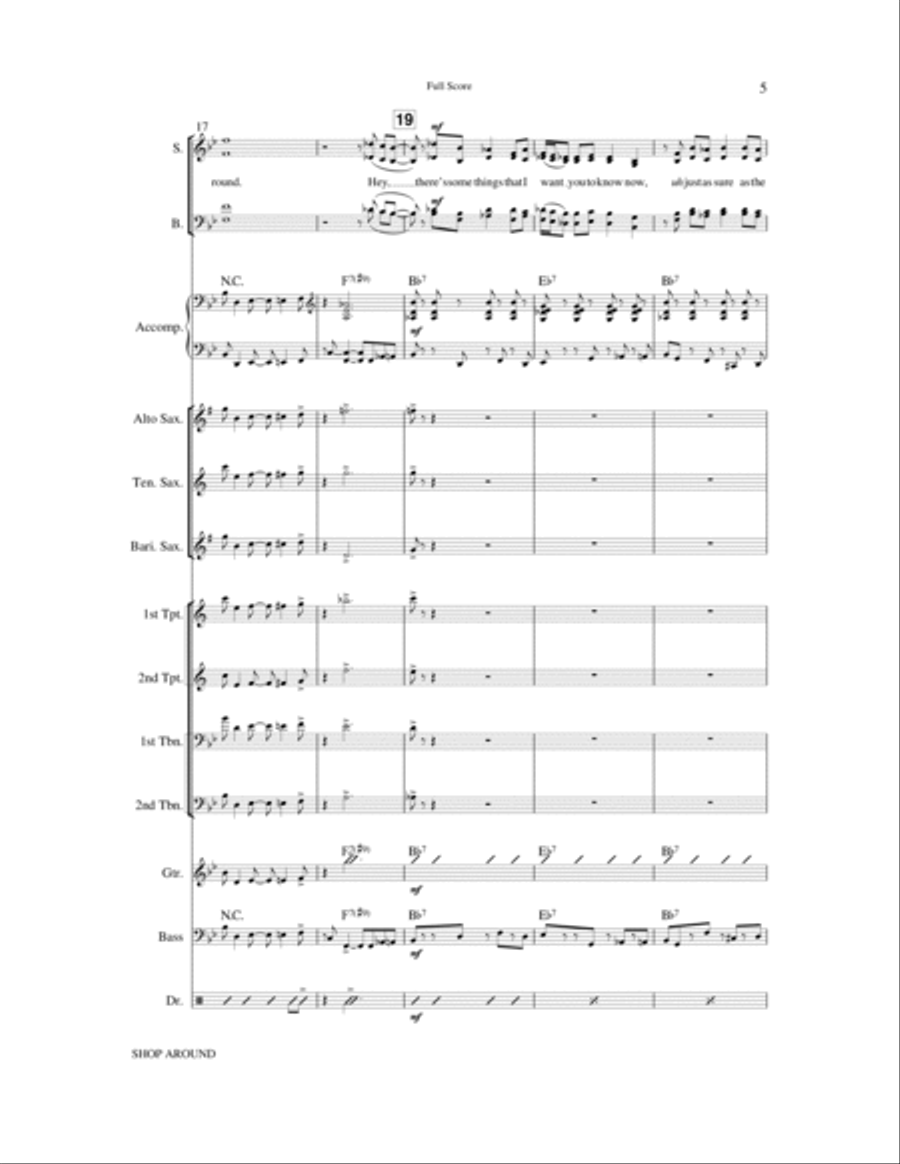 Shop Around - Score Choir scores gallery preview page 5