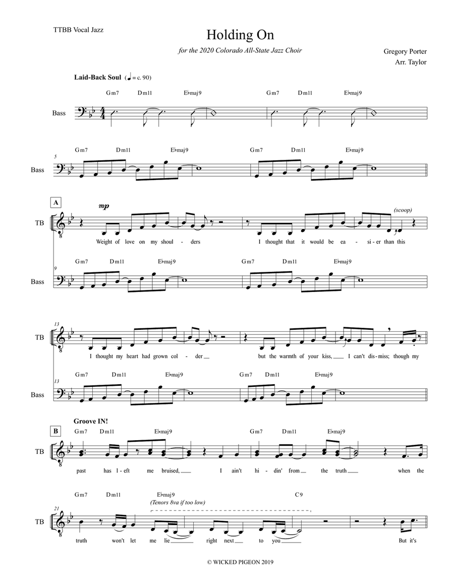 Holding On TTBB scores gallery preview page 1
