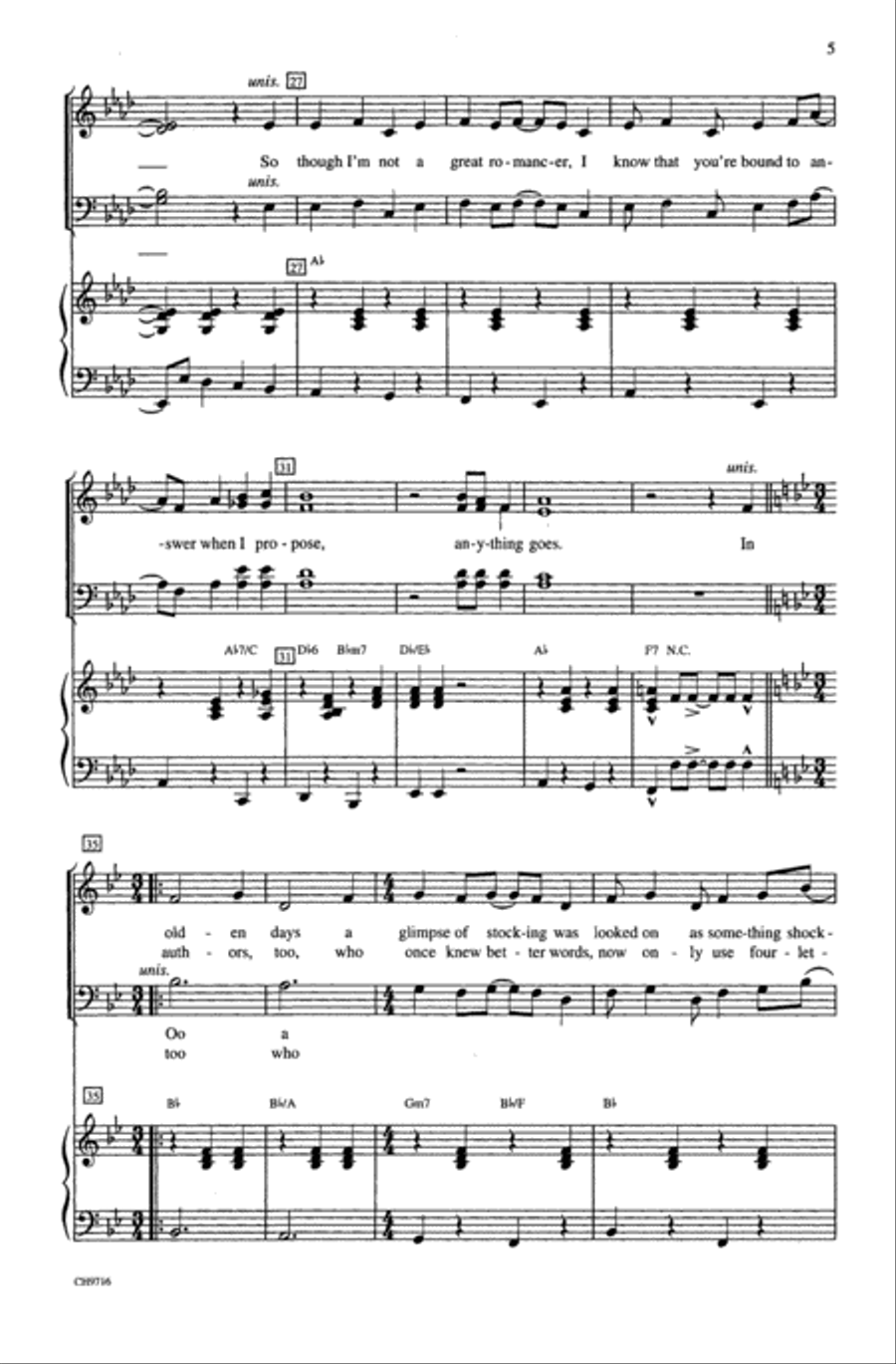 Anything Goes Choir scores gallery preview page 3