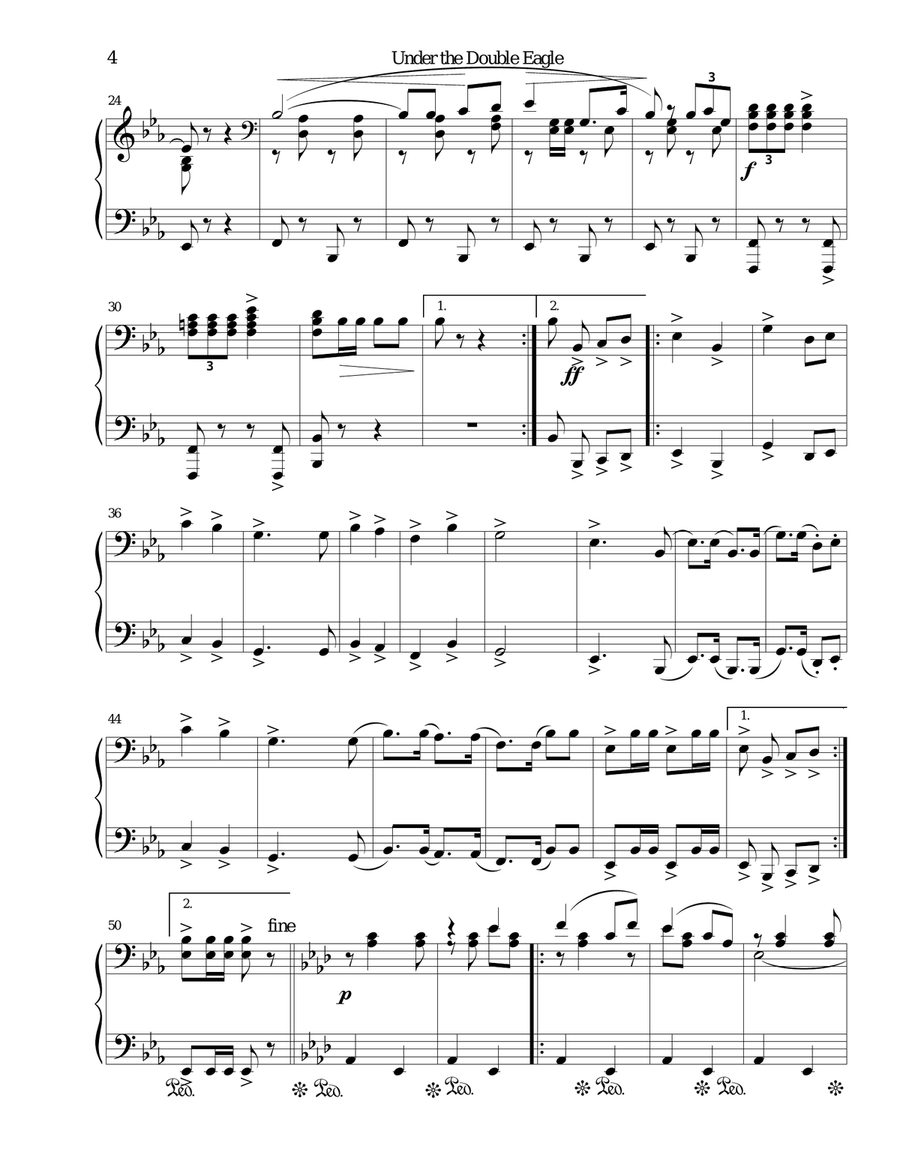 Under the Double Eagle Under the Double Eagle Piano scores gallery preview page 4