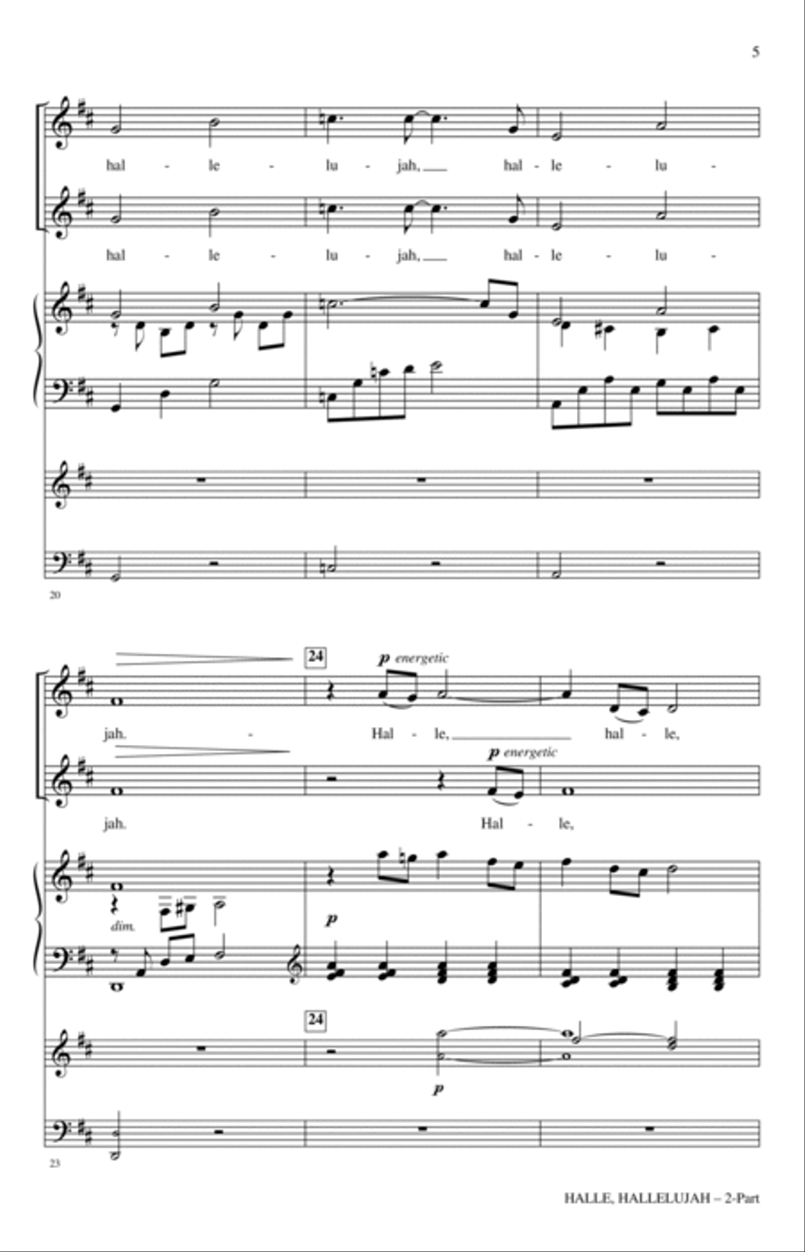 Halle, Hallelujah 2-Part scores gallery preview page 4