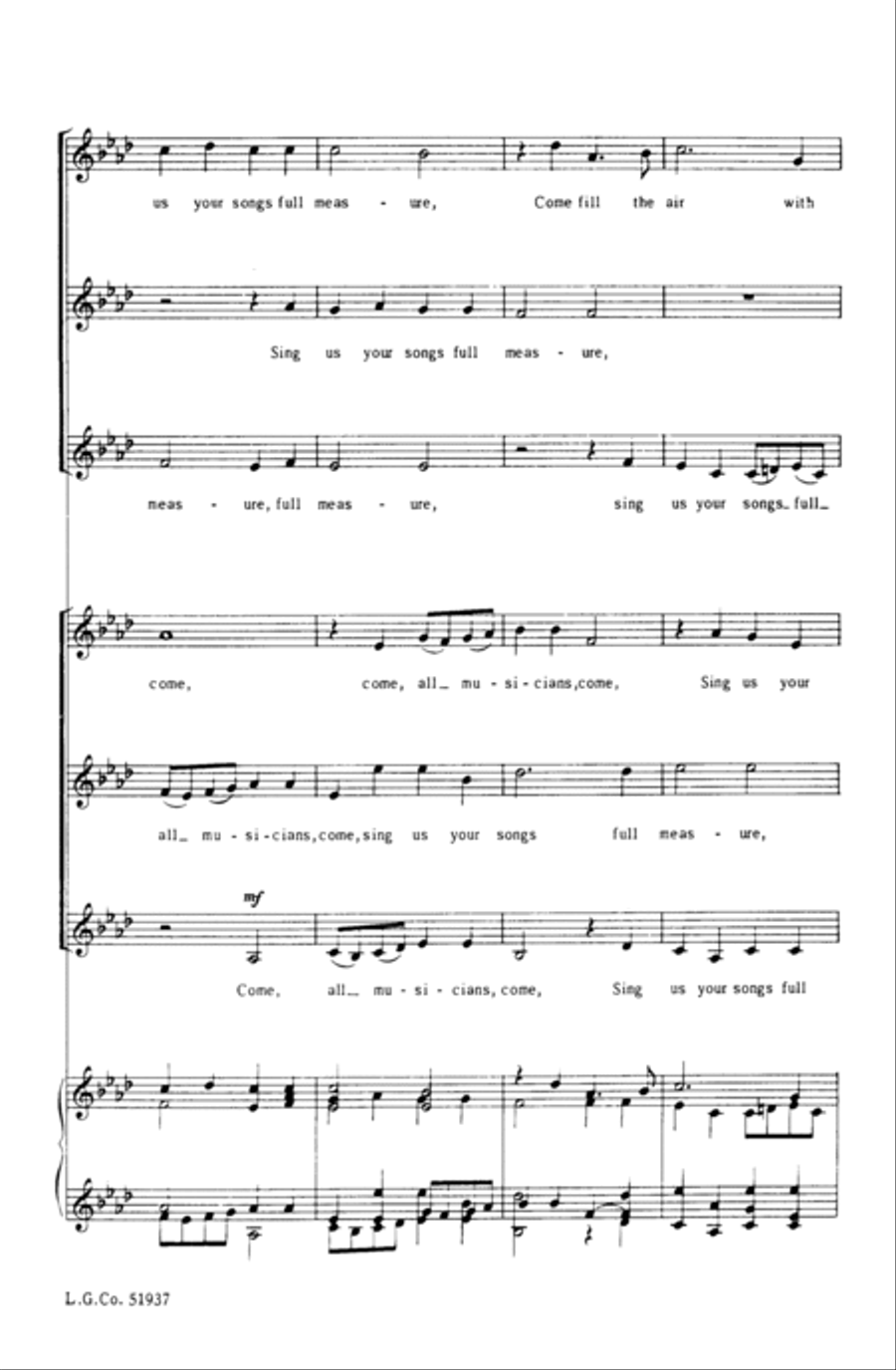 Come, All Musicians, Come 2-Part scores gallery preview page 18