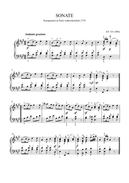 Mozart - Sonata in A Major K.331