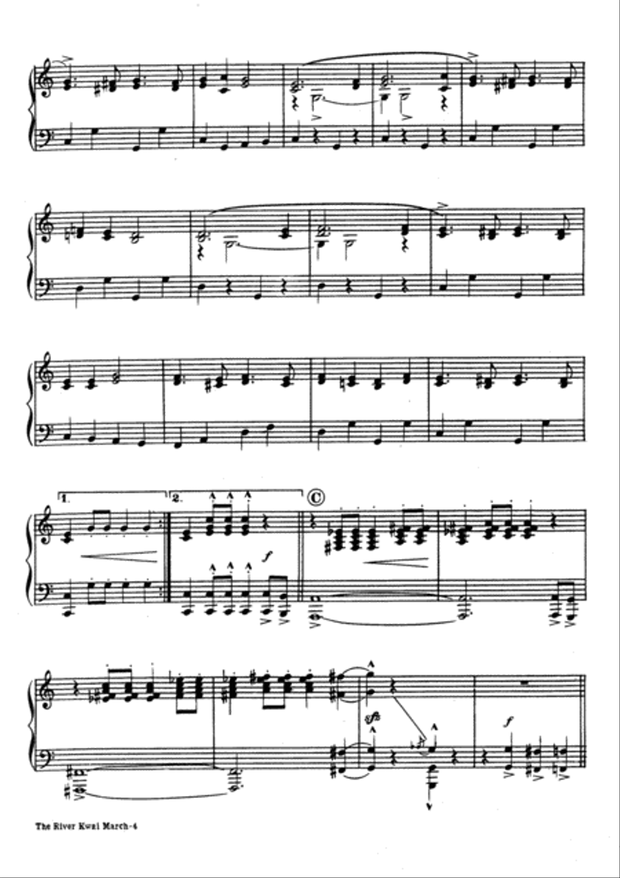 The River Kwai March Piano Solo scores gallery preview page 3